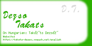 dezso takats business card